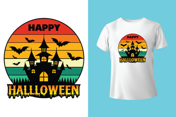 halloween wich t shirt design concept