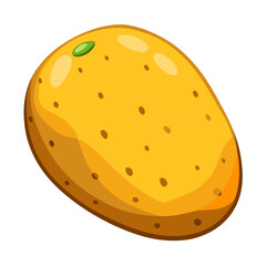 Isolated cartoon potato vector illustration for cooking recipes and healthy food design ideas