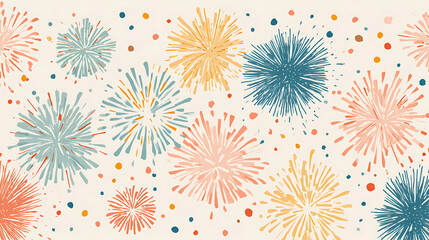 seamless background with fireworks