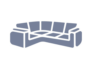 L Shape sofa isolated on white background