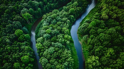 River through the forest.