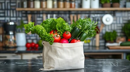 Veggies in Tote Bag.