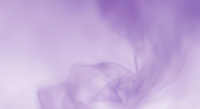 Wispy purple smoke or vapor swirling against a soft light background - Powered by Adobe