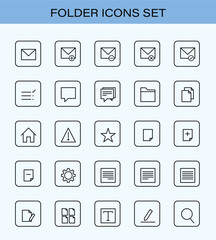 Web line icons collection big ui icon set in a flat design