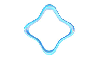 3d render of chrome k-pop shape y2k inspired