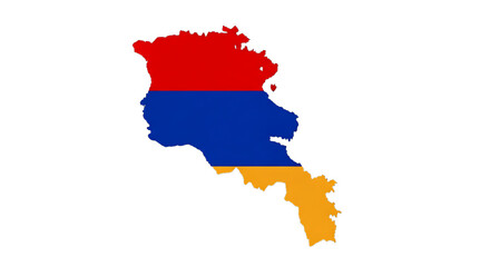 Armenia map outline with flag isolated on transparent background the map of armenia is a symbol of national identity and pride, representing the countrys history, culture, and aspirations