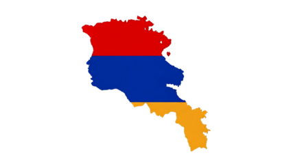 Armenia map outline with flag isolated on transparent background the map of armenia is a symbol of national identity and pride, representing the countrys history, culture, and aspirations