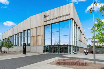 Obraz premium Modern villa exterior in minimal scandinavian style, 3d rendering