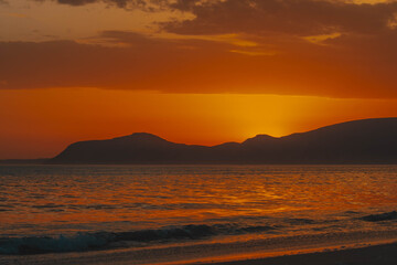 Pôr do sol na praia
