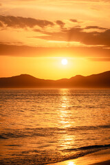 Pôr do sol na praia