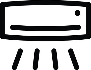Air conditioning symbol. Climate control concept, house cooling, comfort living. Conditioner vector icon set. Conditioner with fresh air