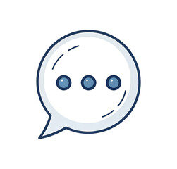 Fototapeta premium Speech Bubble with Three Dots Icon on transparent background