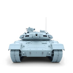 Obraz premium white background and blue war tank 
