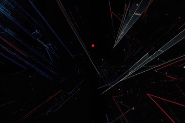 Moody artwork featuring fine linear elements