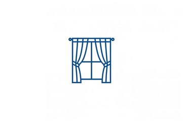 Fototapeta na wymiar Vector illustration of a curtain symbol for multiple uses on a white backdrop