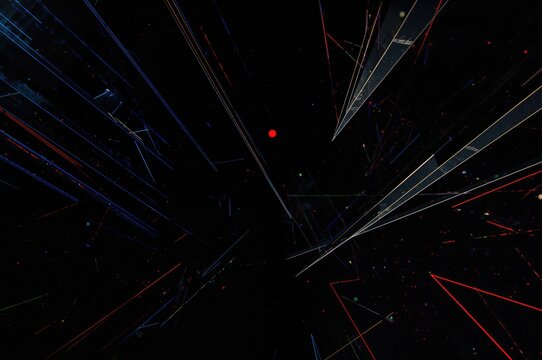 Moody artwork featuring fine linear elements