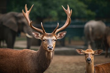 Zoo animal: Deer in captivity
