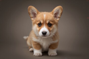 Obraz premium Frightened young Corgi dog