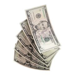 3D Asset - Five US Dollar Banknote with Isolated Background