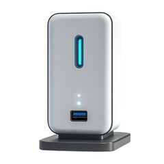 Modern usb hub with blue led light