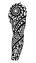 Tribal arm tattoo, maori style tattoo pattern