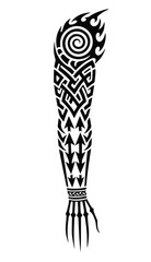 Tribal arm tattoo, maori style tattoo pattern