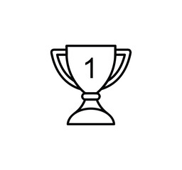 Award & Trophy Cup Icon Set. Collection of winning and achievement icons. Symbols of trophies, medals, prizes, and champions in vector illustration.