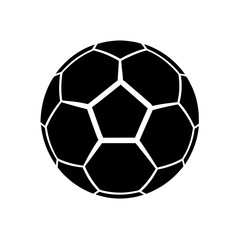 Fototapeta premium Illustration of a soccer ball on transparent background silhouette