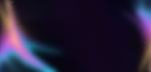 Abstract dark background with blurred colorful light shade on the edges