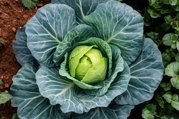 Large plant showcasing cabbage head