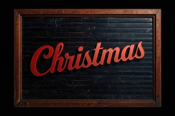 Fototapeta premium Holiday greeting spelled out in plastic letters on an aged menu board with a retro style and dark background