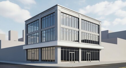 Fototapeta premium A white building a white building