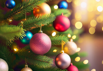 Fototapeta premium christmas tree decoration
