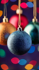 colorful christmas balls