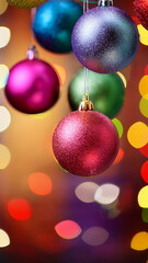 Fototapeta premium christmas decoration on red background