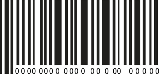Barcode Vector on White Background – Scanning Label Design