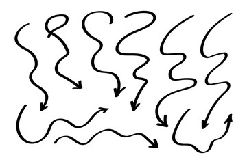 Business element icon in doodle style, arrow, infographic. Isolated vector illustration design. Hand drown business icon. Business idea concept.