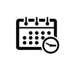 A line-style calendar web icon. Calendar and Date Linear Icons Collection: Timetable, Months, Days, Weeks, Reminders, Deadlines, Planning, and Time Management Vector Illustration
