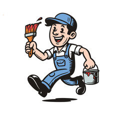  

Retro Painter Mascot Black and White Vector Illustration

 
