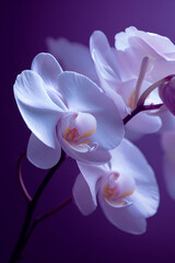 purple orchid on purple background