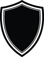 Blue Shield Emblem with Silver Border Upright