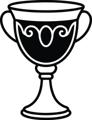 Golden Chalice with Ornate Engravings Polished