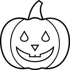 Orange Pumpkin Lantern with Carved Cat Face Glowing