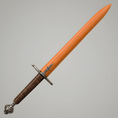 Naklejka premium Medieval Carrot Sword