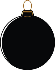 Red Christmas Ornament Ball with Gold Cap Glossy