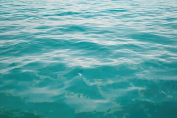 Obraz premium Close-up view of clear blue ocean water