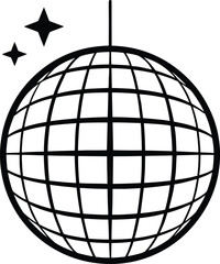 Sparkling Silver Disco Ball with Mirrored Facets