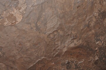 Rustic Brown Slate Surface with Natural Texture and Space for Writing