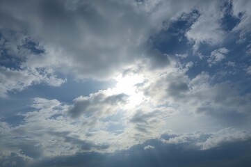 Overcast Day Under a Vast Blue Sky