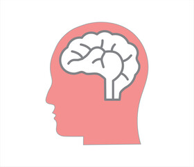 Brainstorm Or Mental Illness Disorder Line Art Vector Icon For Mental Health